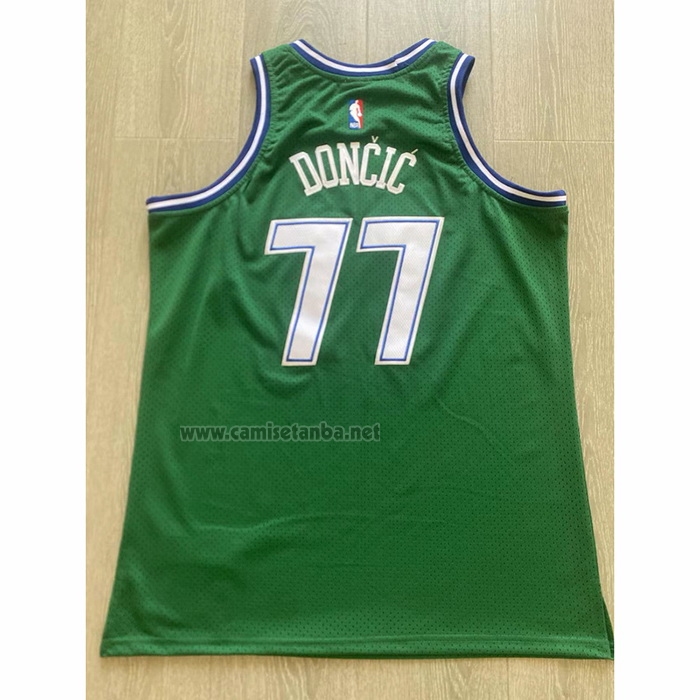 Camiseta Dallas Mavericks Luka Doncic #77 Mitchell & Ness 2018-19 Verde